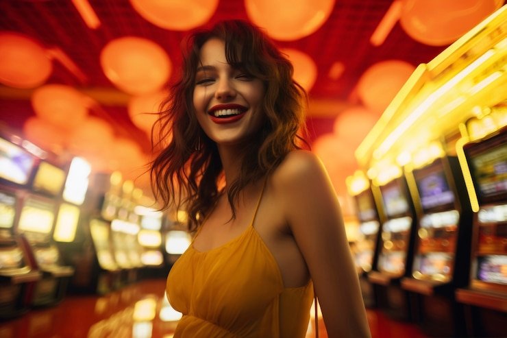 Antarmuka permainan Jewels of Prosperity menampilkan grid 5x5 dengan simbol permata berwarna-warni dan panel pembayaran di samping